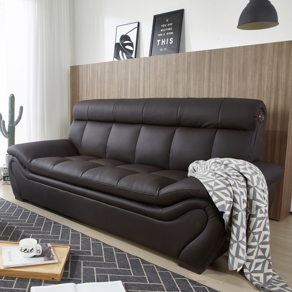 플로바움 프린스 3인용 가죽 쇼파 사무실소파 방문설치, 초코브라운(330) 388,710원