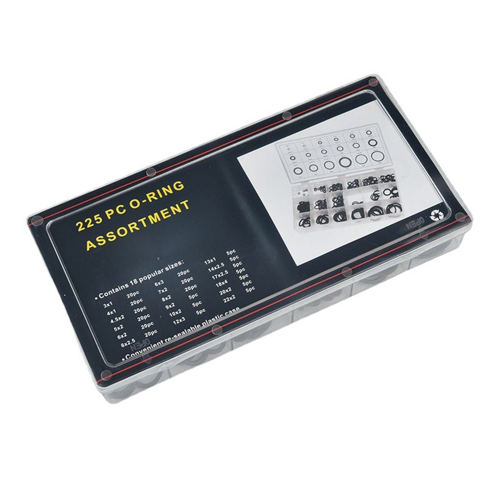 해피판데이 고급 고무 패킹 바킹 검정색 오링 225개입 DD-12140 철물점 공업용 산업용 건설 공사 작업 현장 용접 안전 노가다 필수 만물상 7,710원