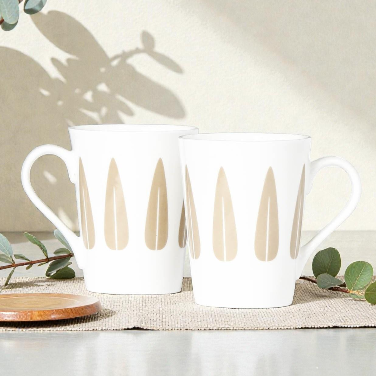 어바웃리빙 본차이나 머그컵 2개 세트 (9종 택1), 2개, 젠틀(310ml) 13,600원