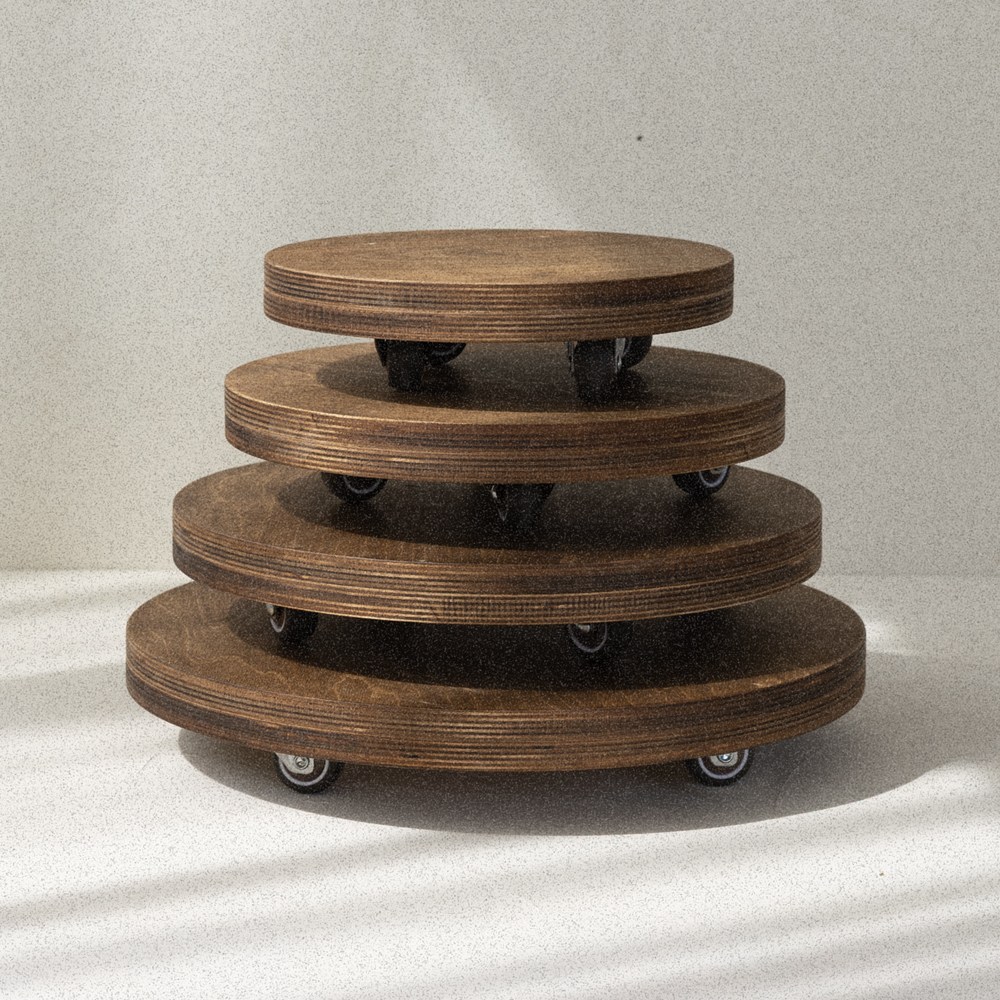 사각 원형 원목 대형 이동식 화분 받침대 바퀴 공기청정기 받침대 47,260원