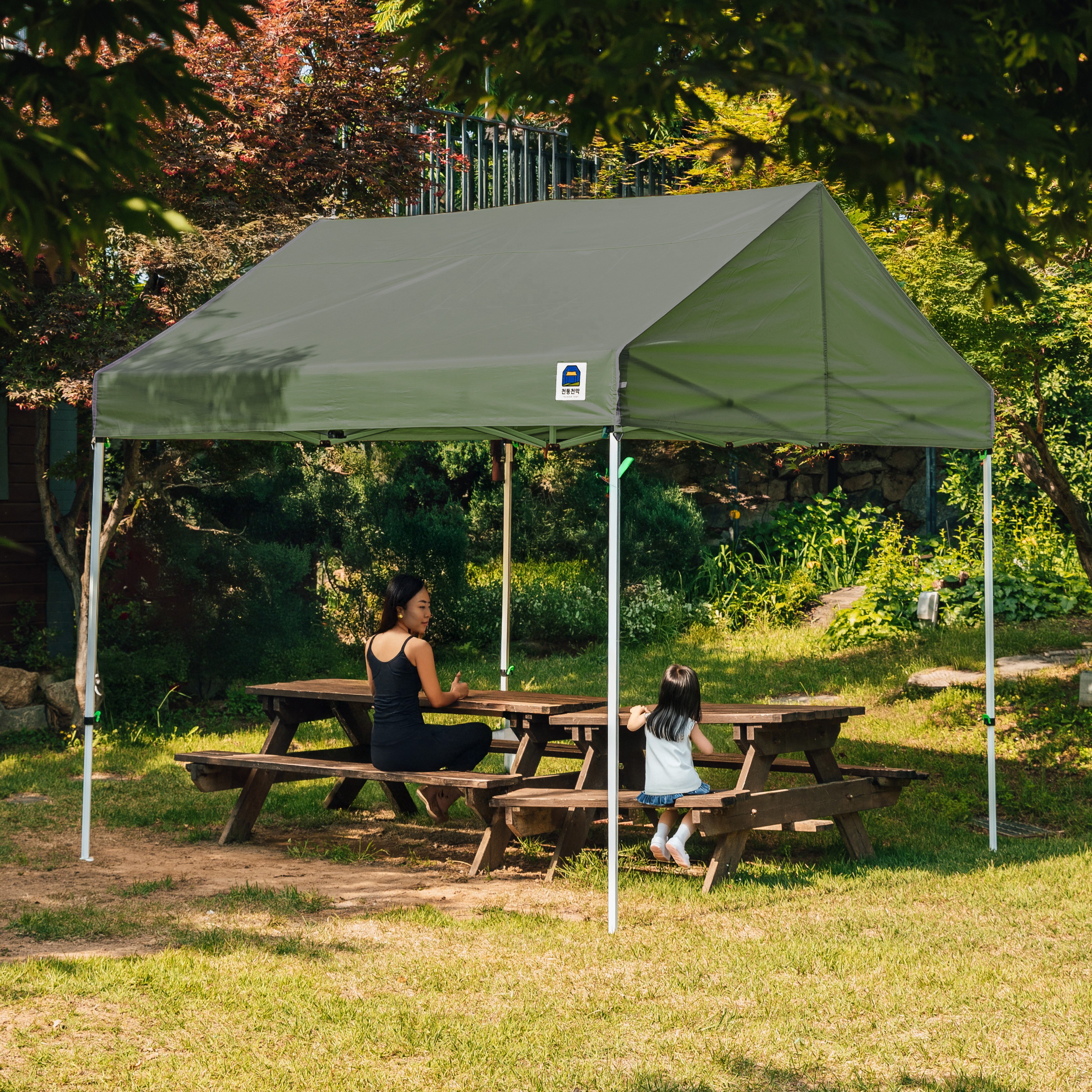 천둥천막 접이식 캐노피천막 행사용 방수 천막 몽골텐트, 올리브그린 279,000원