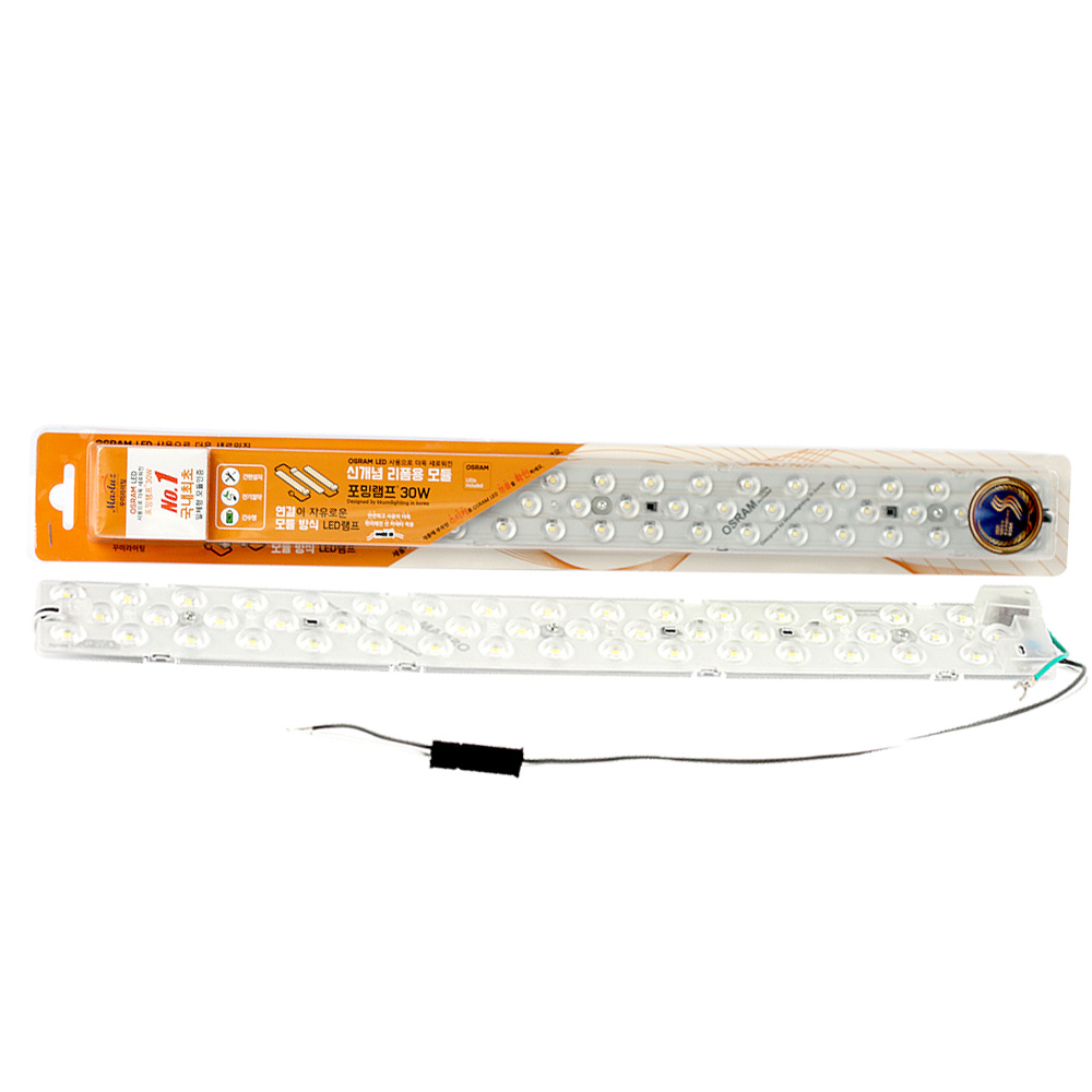 꾸미라이팅 OSRAM칩 LED모듈 30W 포밍램프 일체형 LED형광등 단자 2p + 스페이서 3p 세트, 주광색, 1세트 14,200원