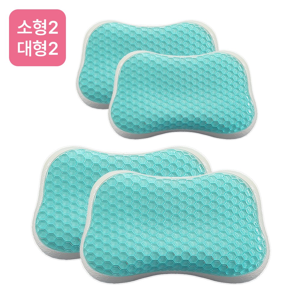 [하이퍼겔 시즌3] 프리미엄 메모리폼 쿨젤 베개 4P_대형2+소형2 109,000원