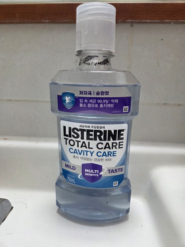 충치케어 가글 리스테린 토탈케어 캐비티케어 마일드 750ml, 4개 37,400원