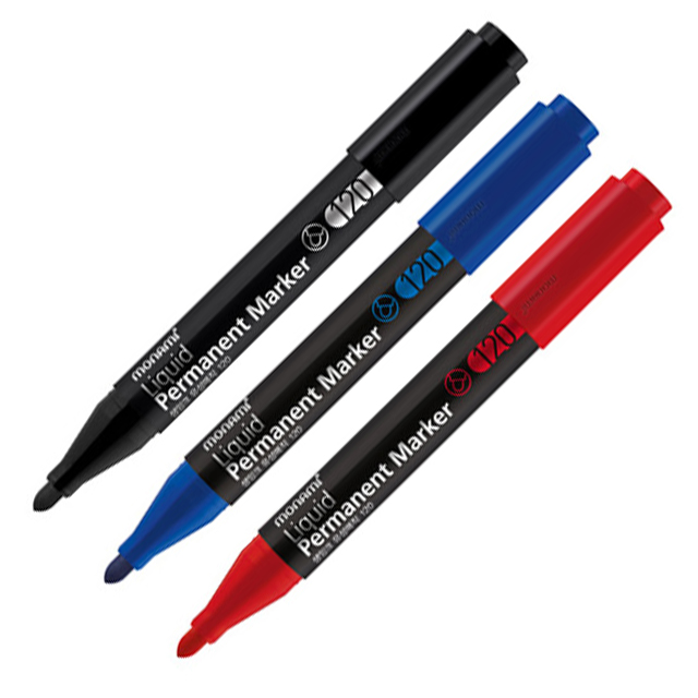 모나미 시그마플로 생잉크 유성매직 120둥근닙12자루입1타 14,600원