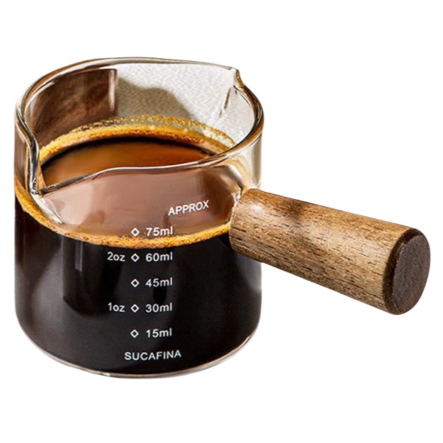 썬문 우드핸들 눈금 유리 샷잔, 혼합색상, 1개 6,010원