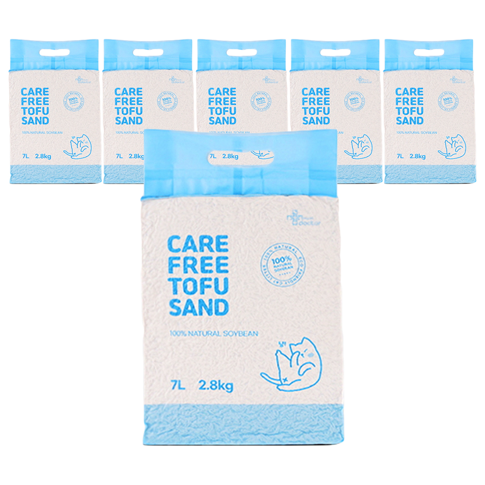 마이펫닥터 고양이 케어 프리 두부 모래, 2.8kg, 6개, 두부향 53,400원