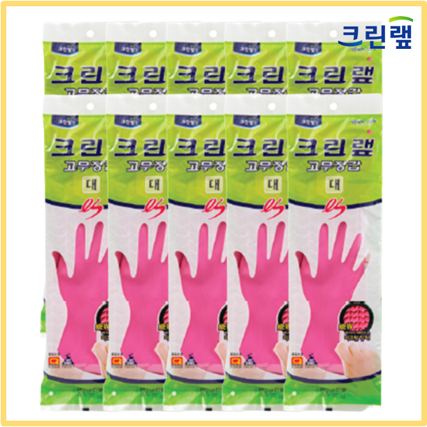 크린랲 ES 고무장갑 대 10켤레, 분홍, 10개, 대(L) 14,350원