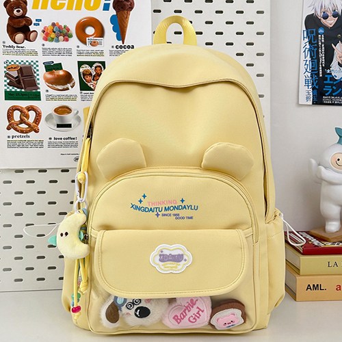 순순몰 남녀공용 대용량 가방 학생 백팩 + 키링인형 27,800원