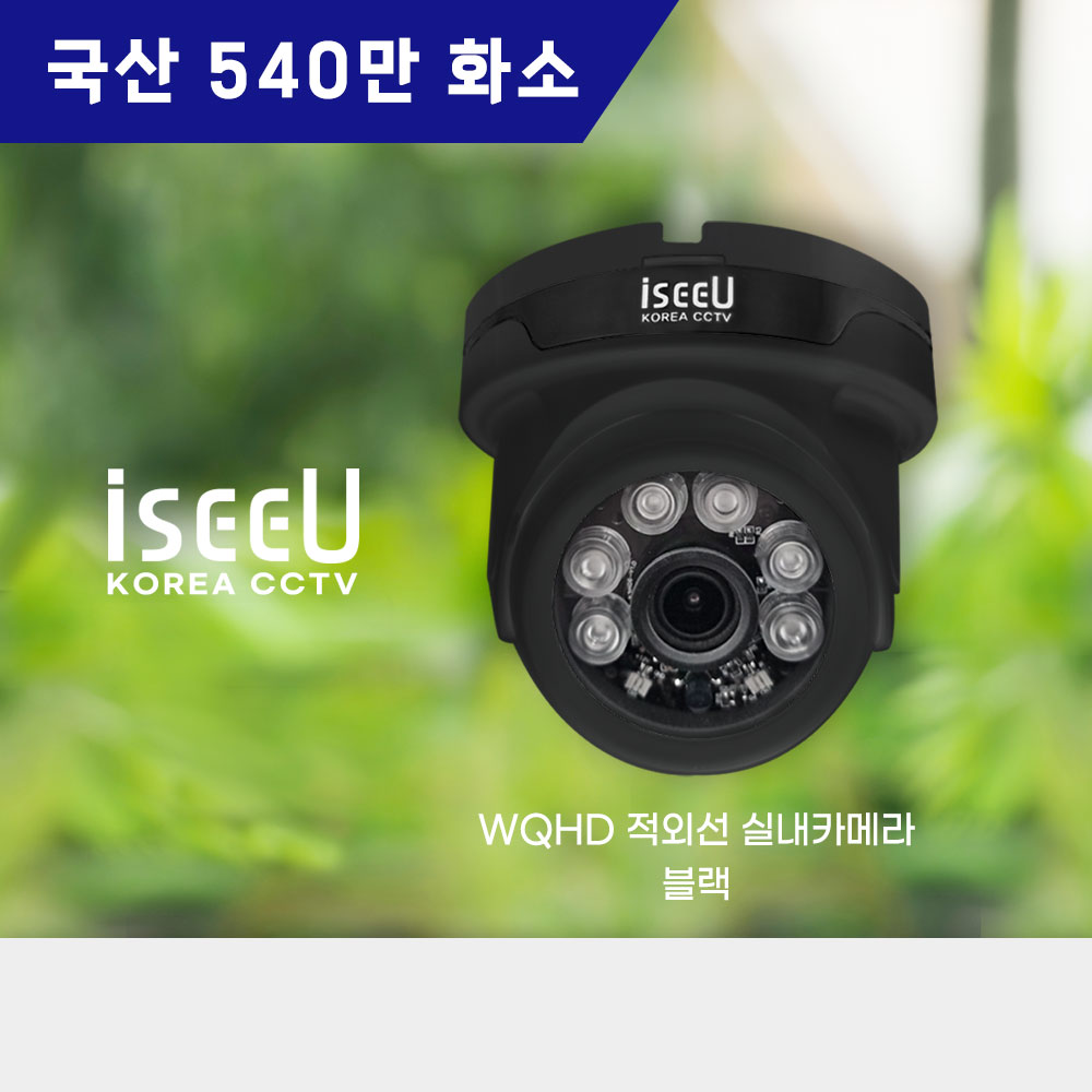 iseeU 540만화소 국산 CCTV 실내 적외선 WQHD 돔 카메라 60,000원
