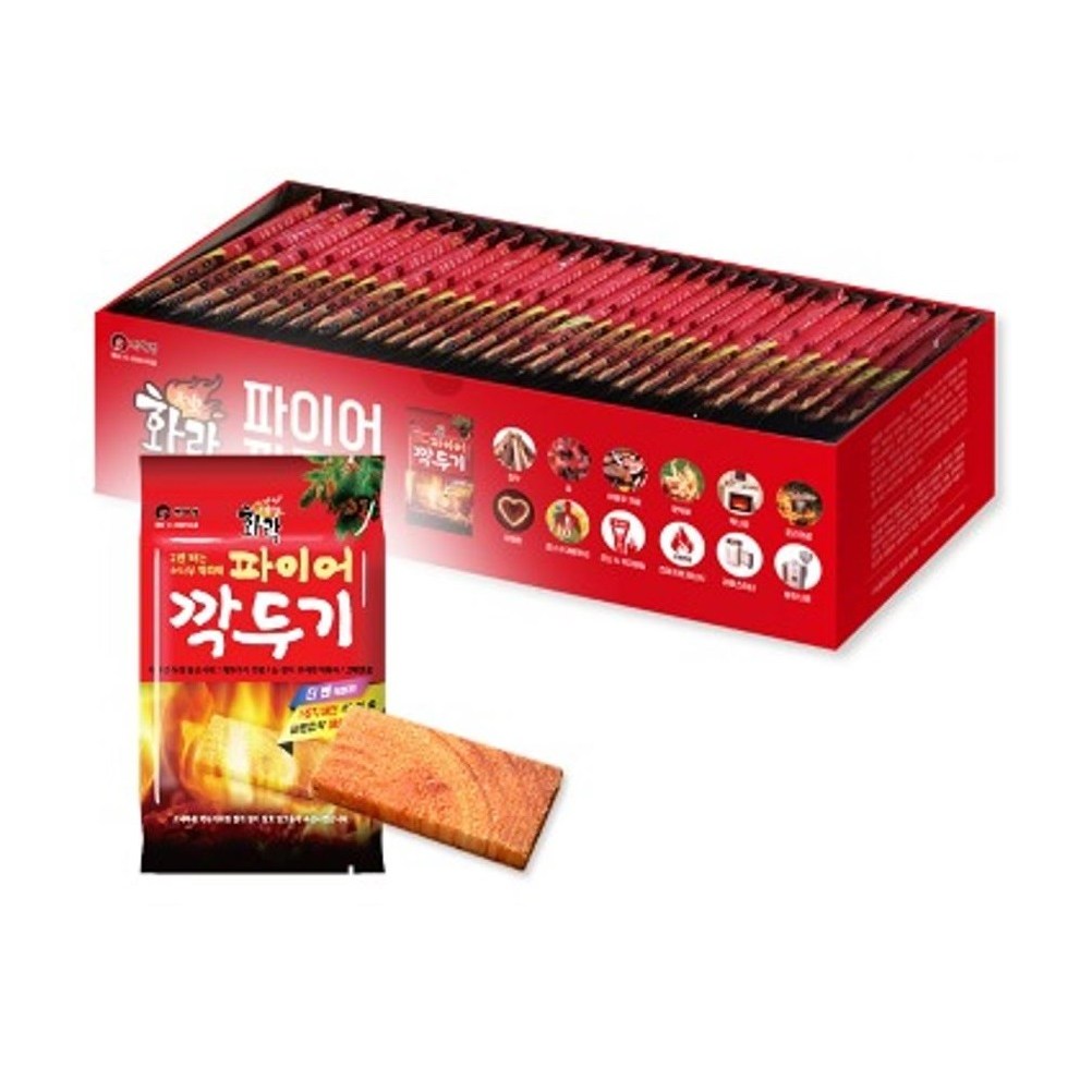 캠핑 바베큐 화로대 장작 숯 점화제 착화제 고체연료 불쏘시개 파이어깍두기 1개입/30팩, 30개, 40g 24,000원