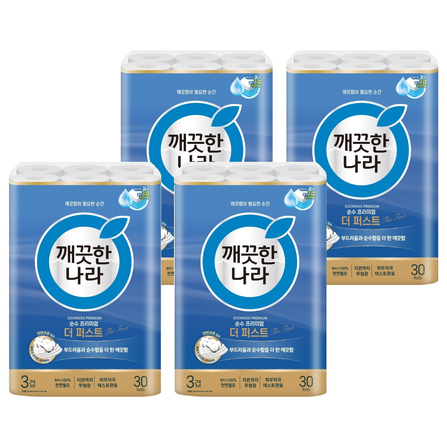 깨끗한나라 순수 프리미엄 더 퍼스트 천연펄프 3겹 고급롤화장지 78,300원