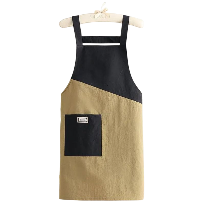 컬러 블록 디자인 H형 앞치마 [ 생활 방수 - 초경량 - 카페 서빙용 ], 1개, 베이지 13,870원