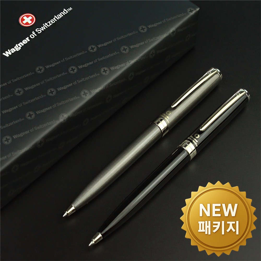 [각인, 선물 포장] 스위스와그너 선물용 고급 이니셜 볼펜 브랜드 명품 펜 / 패러마운트 (Paramount), 1개, 블랙 28,400원