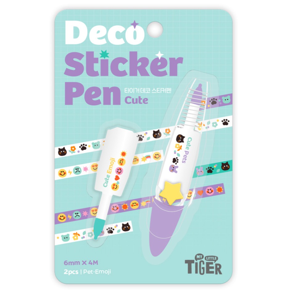 마이리틀타이거 타이거 데코 스티커펜 + 카트리지 세트 5,630원