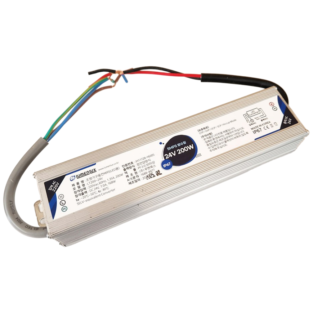 유진 루멘룩스 SMPS 방수형 24V 200W 국산 IP67 컨버터 안정기 LT200-24V, 3개 90,000원