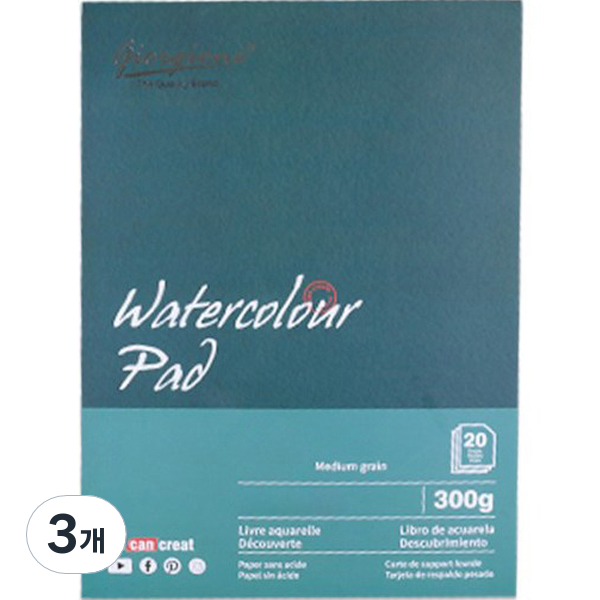 조르조네 접착식 노트패드 스케치북 수채화 전용 고급형, 3개 24,600원