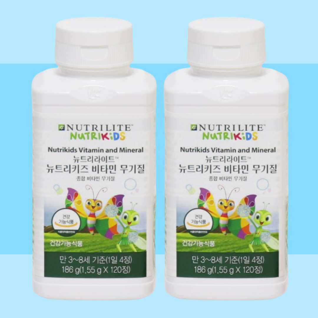 암웨이 뉴트리키즈 비타민 무기질 120정 2개 어린이 비타민 79,200원