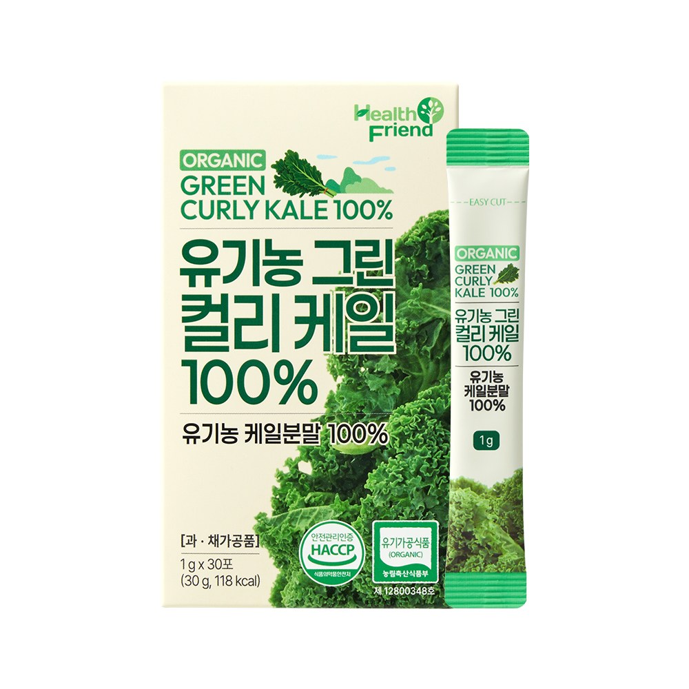 헬스프랜드 유기농 그린 컬리케일 100% 30포 동결건조 곱슬케일 분말 10,900원