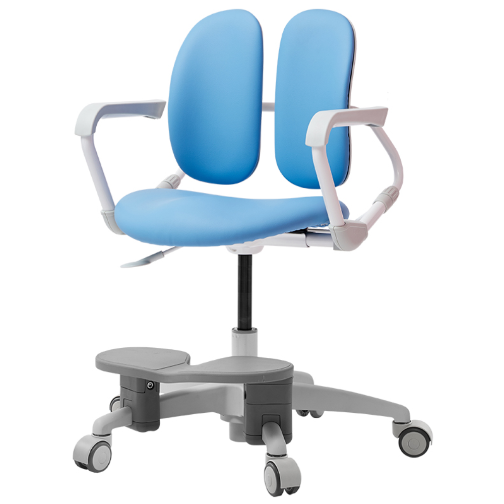 듀오백 밀키 초등학생 어린이 의자(발받침+일반캐스터), 마일드블루 169,000원