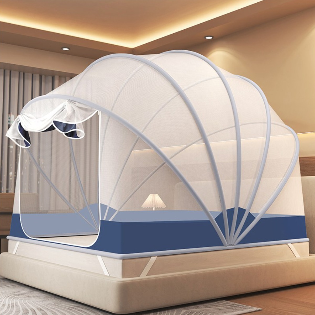 존스웰 원터치 접이식 모기장 지퍼타입 방충망 텐트 캠핑용 17,700원