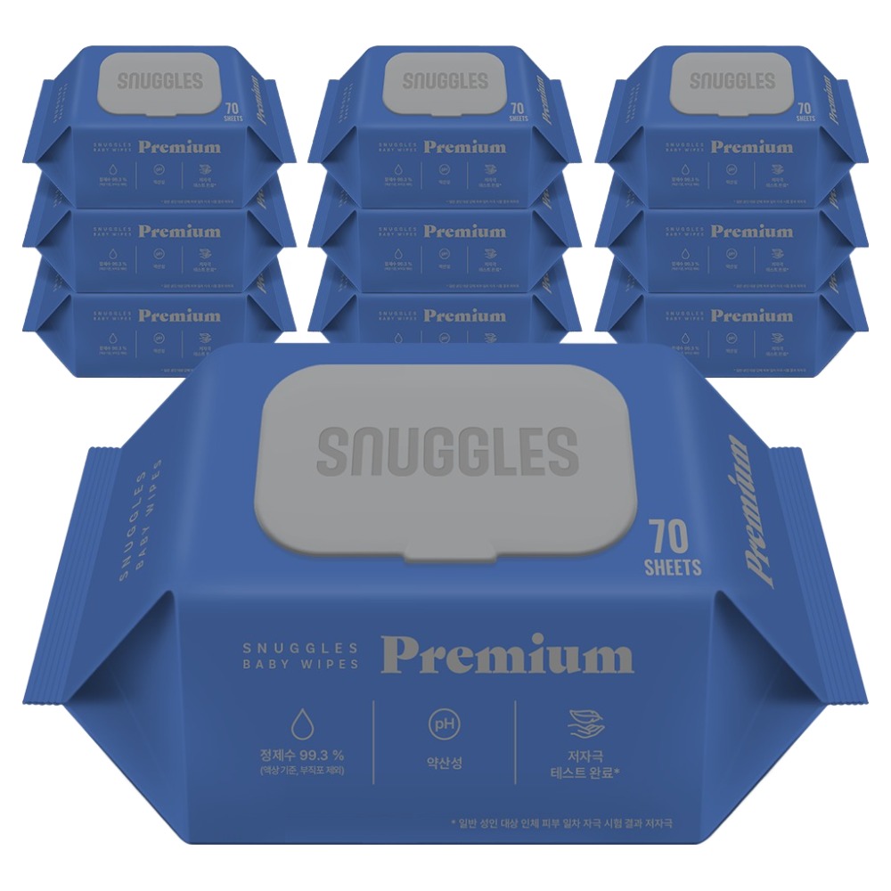 스너글스 프리미엄 유아용 피부 저자극 인증 고평량 아기물티슈 엠보싱 캡형 10,890원