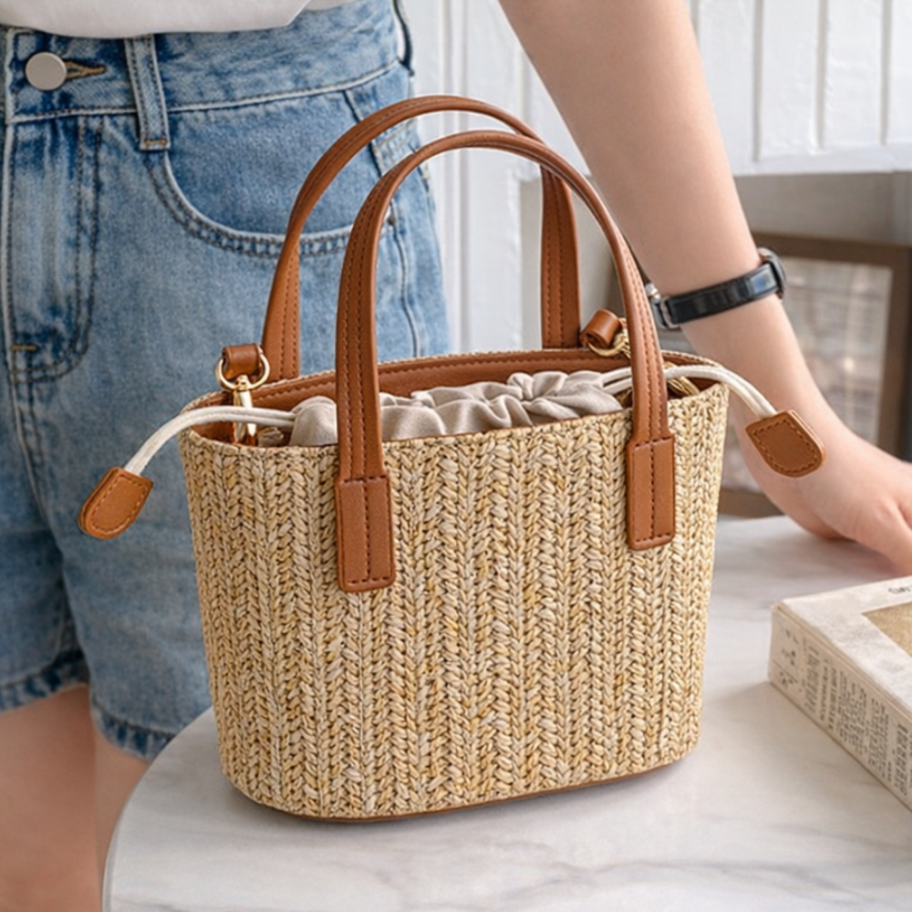 러빈홈 미니 스퀘어 라탄백 위빙백 크로스백 토트백 16,900원