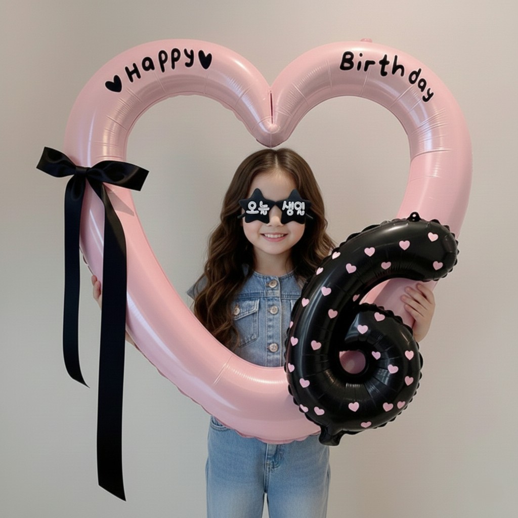 블루디 하트 프레임 풍선 오늘생일 안경 파티용품세트 13,800원