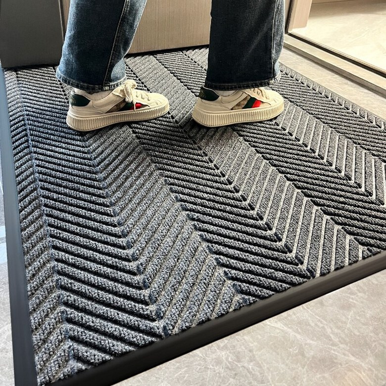 홍시로직 대형 미끄럼방지 고급형 업소용현관 외부 출입구용 바닥매트 사무실 호텔용, 1개, 그레이 67,300원