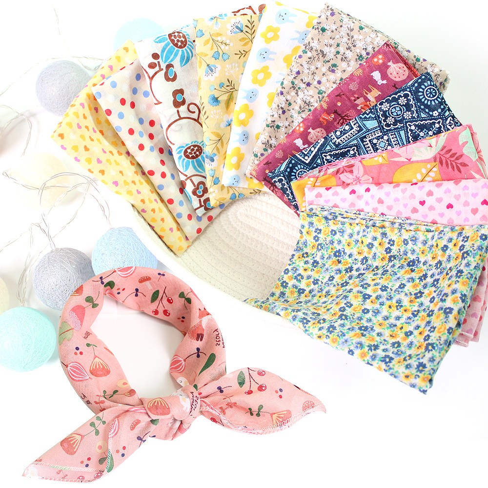 렌느 가제손수건 국내생산 아사 면 여성 플라워 캐릭터 쁘띠 유아 어린이집 유치원 단체 행사 손수건스카프 7+1 2,500원