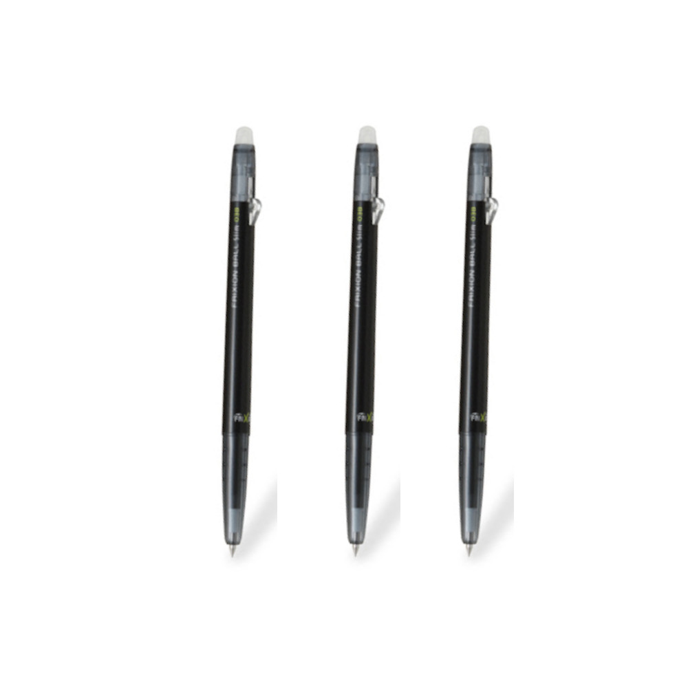지워지는 펜 프릭션 파이롯트 유성펜 슬림 0.38mm 블랙, 3개 13,100원