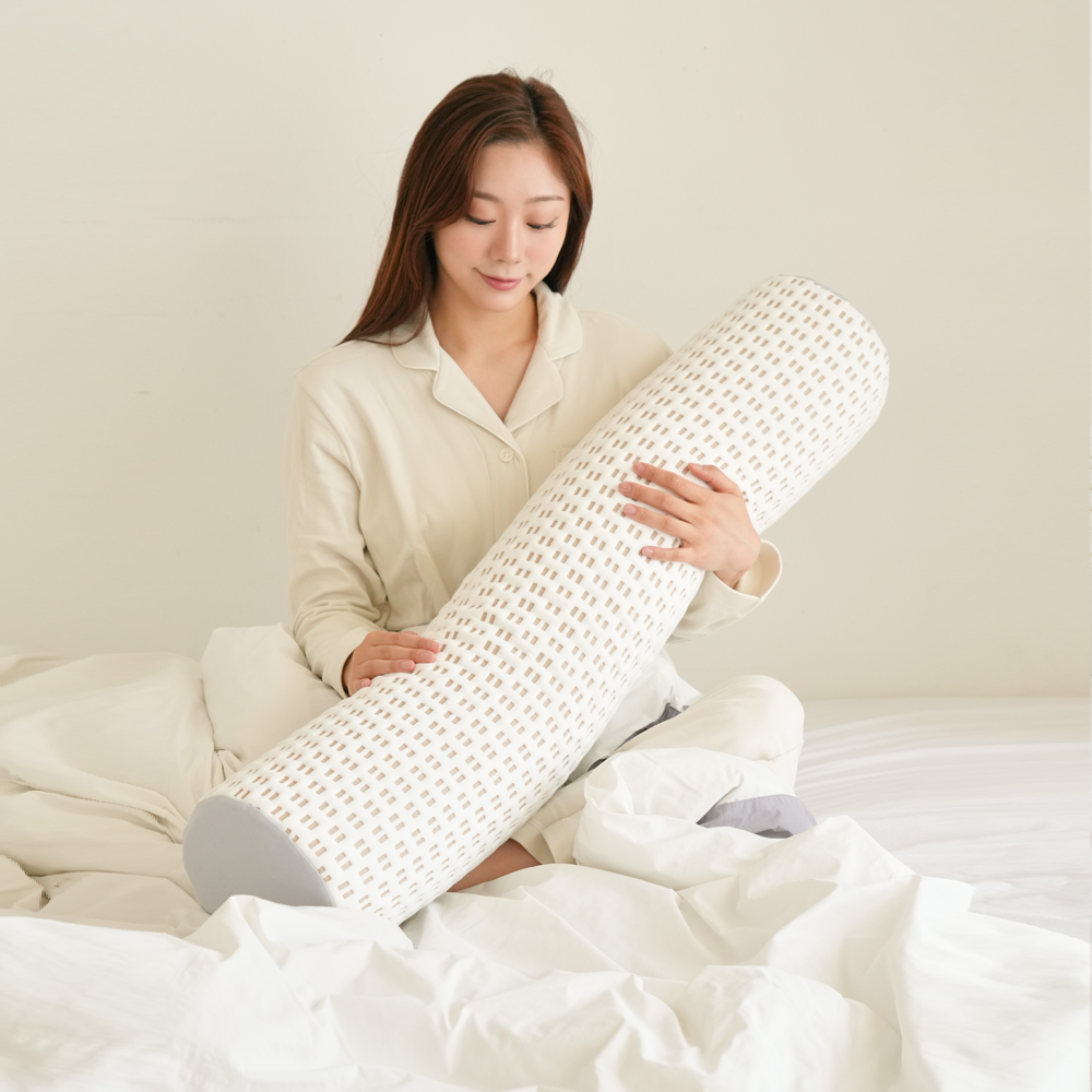 라텍스홈 바디필로우 원형 대형 안고자는 긴베개 롱쿠션, (_그레이_) 79,000원