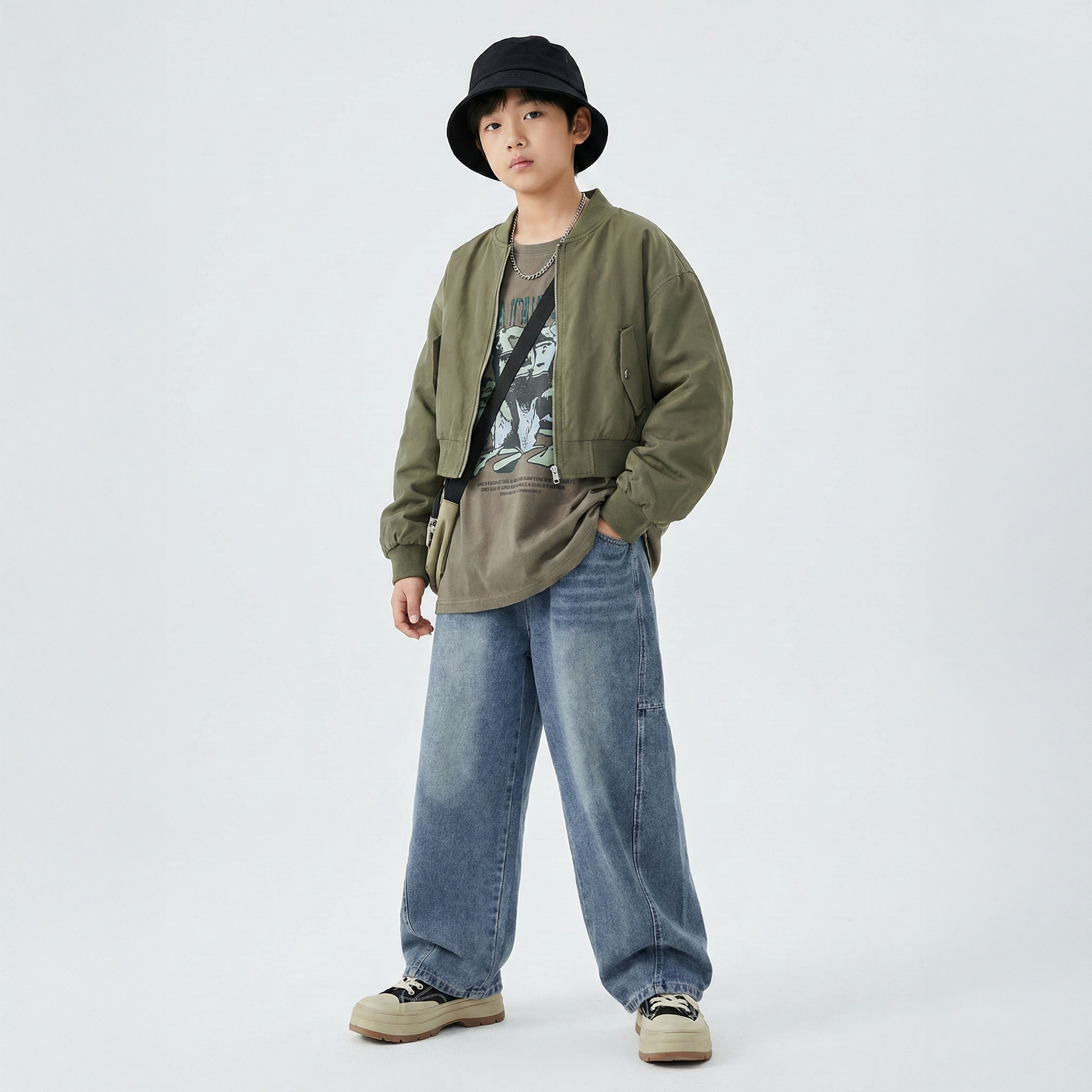 데이릿 주니어 남녀공용 벌룬 와이드 데님 팬츠 19,800원