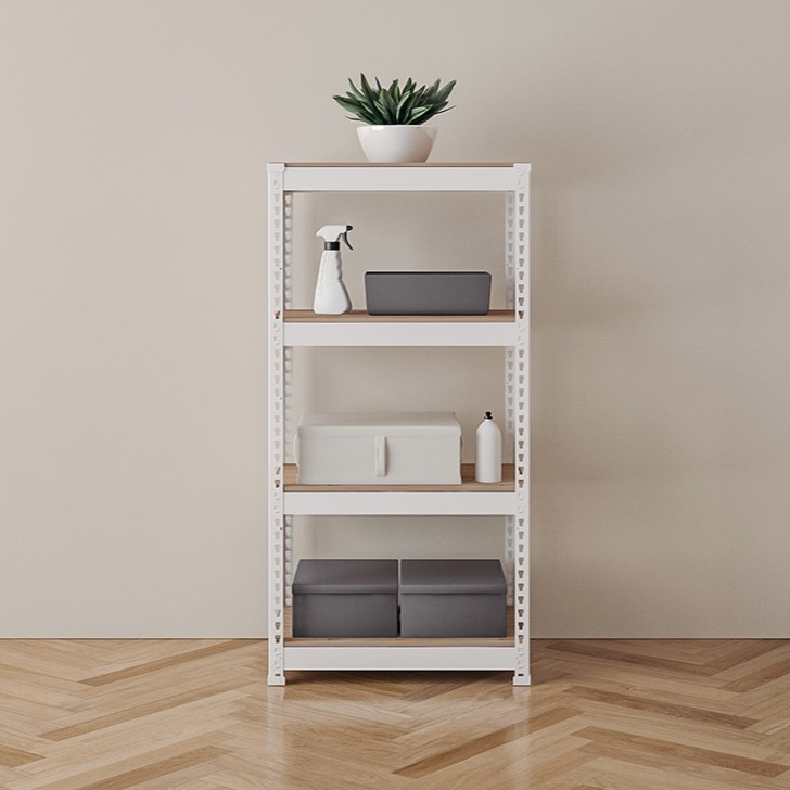 스피드랙 무볼트 조립식 철제 앵글 선반, 화이트, 4단 82,400원