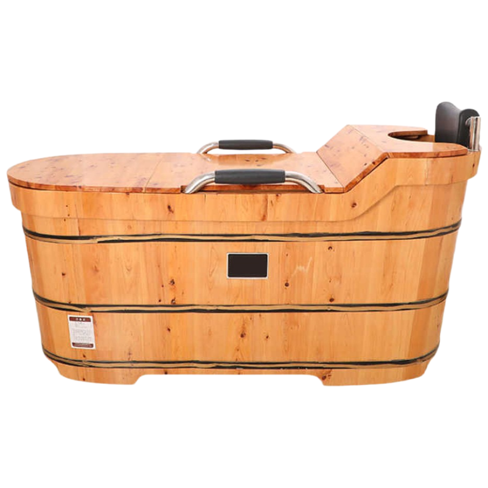 리바홈 고급 히노끼욕조 가정용 1인용 반식욕 사우나 간이 자쿠지 이동식 히노키 나무 좌식 386,000원