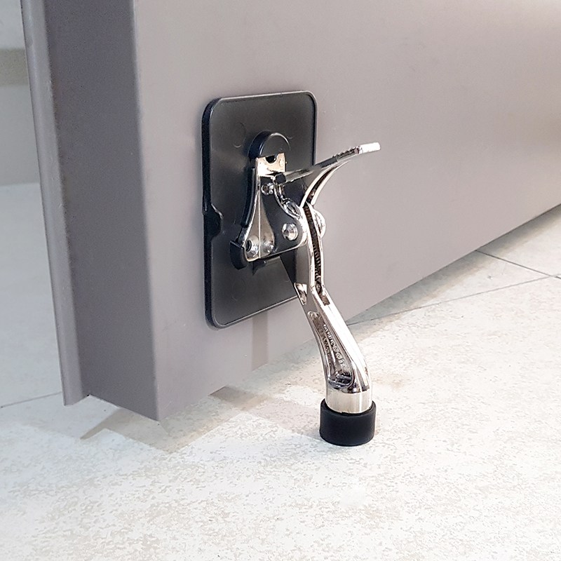 무타공 현관문 도어스토퍼 아크릴점착 강력고정, 블랙, 현재가 7,150원