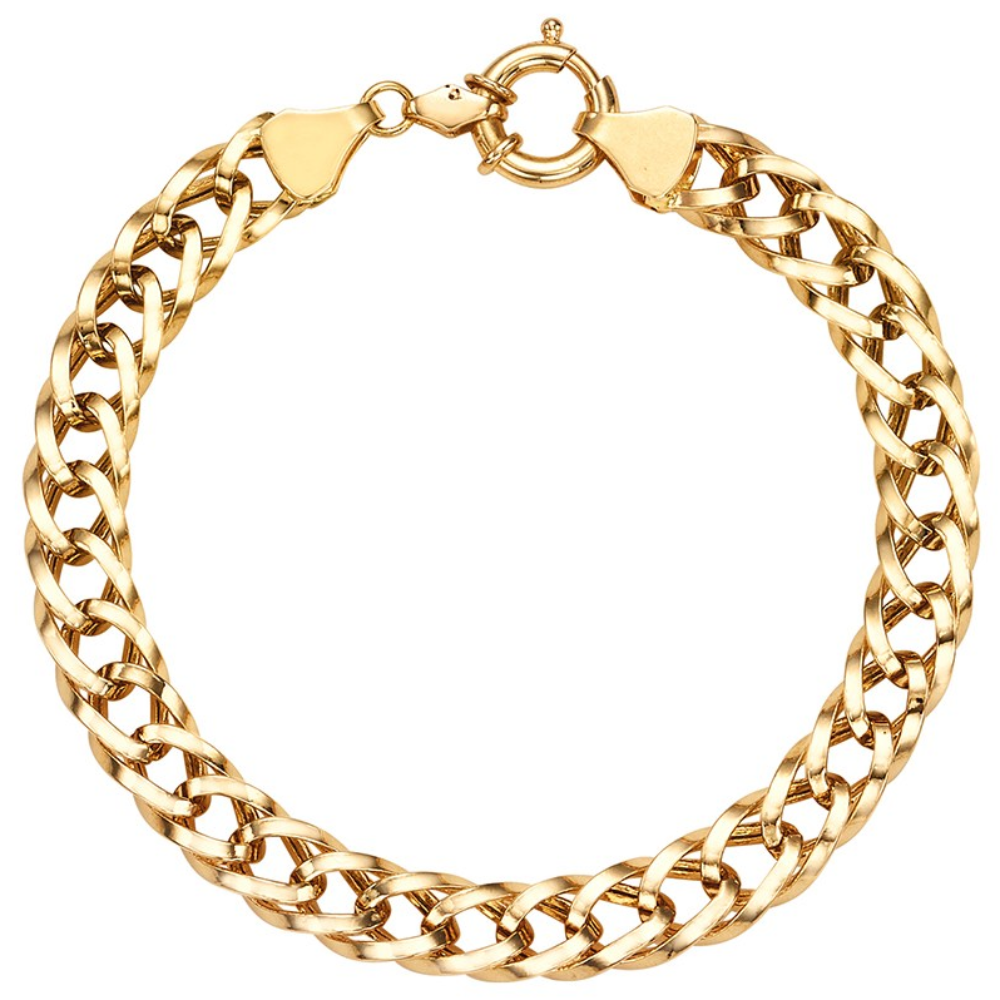 펠리체골드 18K 더블 커브 팔찌 L (+쇼핑백증정) 볼드 모던 고급 금 체인 기념일 골드 선물 체인 우정팔찌 여성 2,482,500원