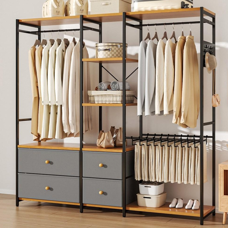 투에스리빙 속깊은 확장 드레스룸 서랍형 옷장 시스템 행거, 블랙 98,000원