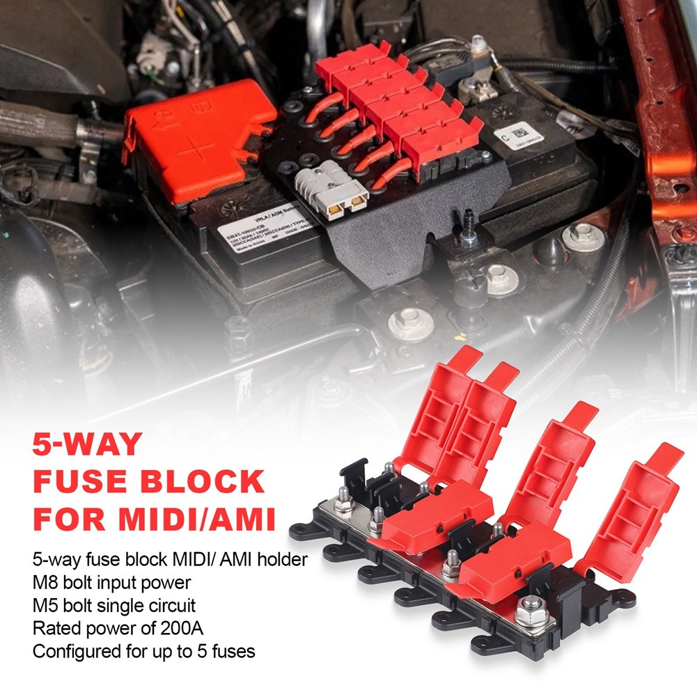 RV 자동차 보트 버스용 5 웨이 미디 퓨즈 박스 블록 홀더 200A 다극 40,500원