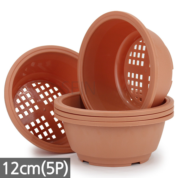 세인화분 플라스틱 낮은 원형 화분 5P 5,980원