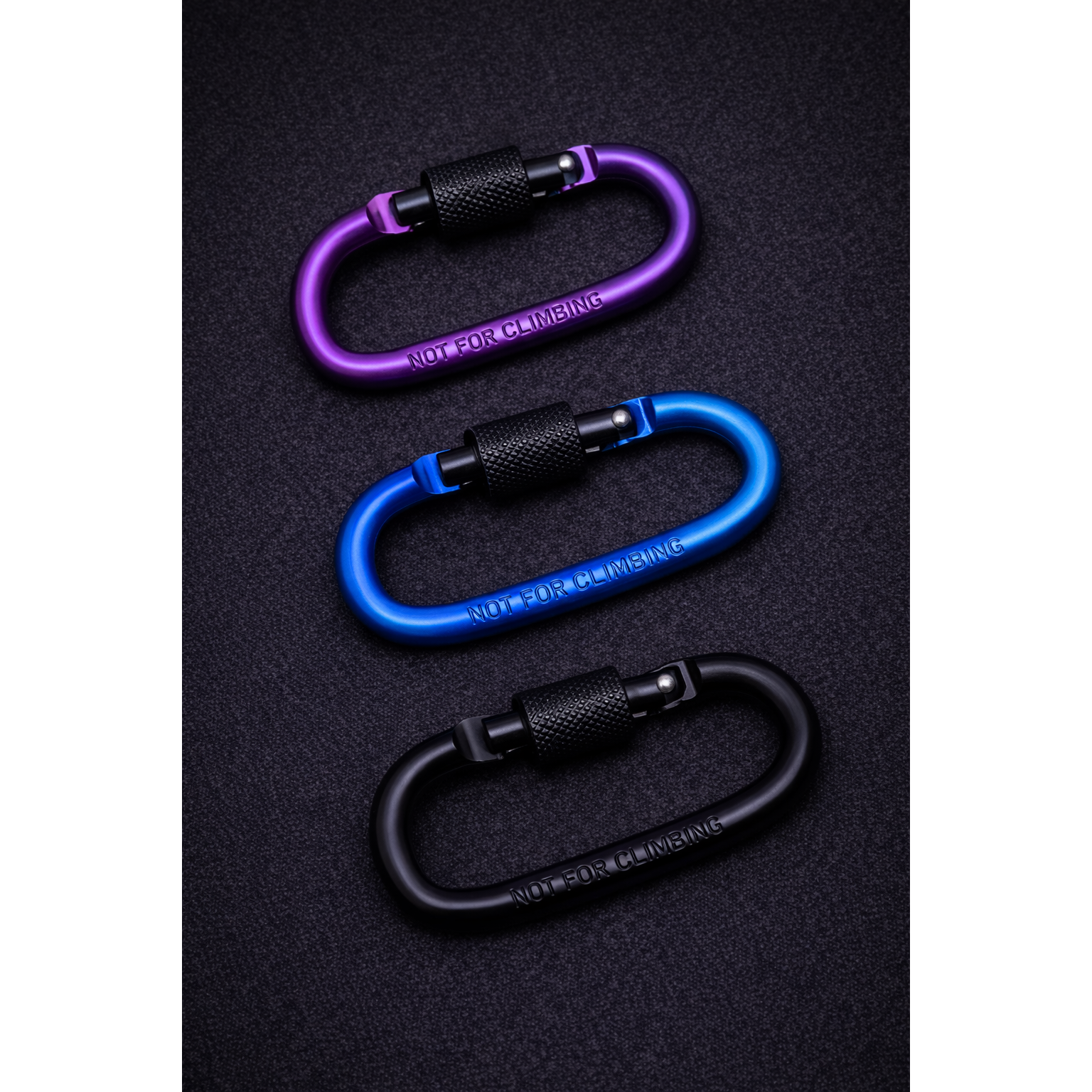 알루미늄 락킹 카라비너 5컬러 블랙 블루 퍼플 핑크 오렌지 스크류 잠금 NOT FOR CLIMBING 캠핑 키링 다용도 4,900원