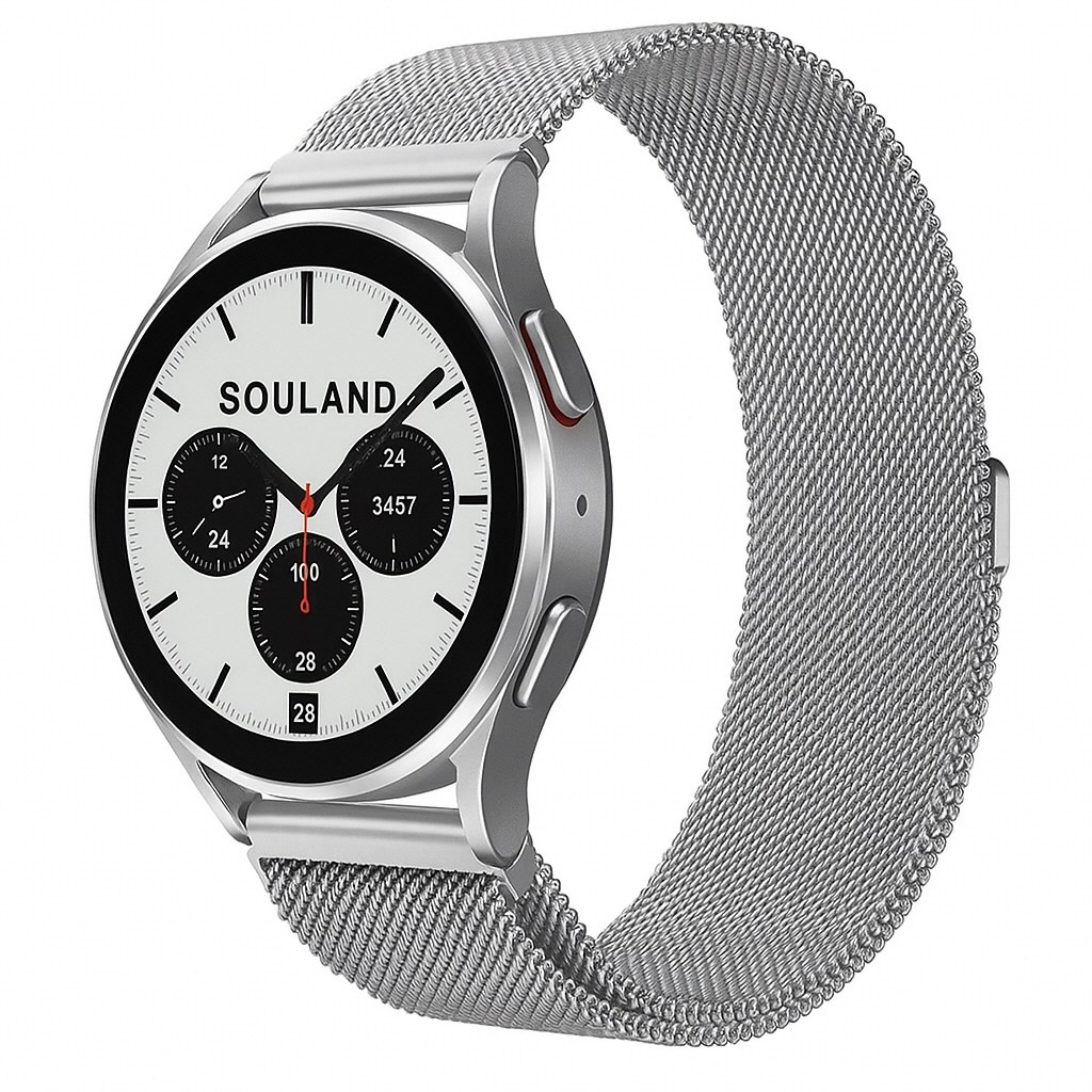 소울랜드 갤럭시워치 호환 마그네틱 스트랩, 실버, 1개 6,300원