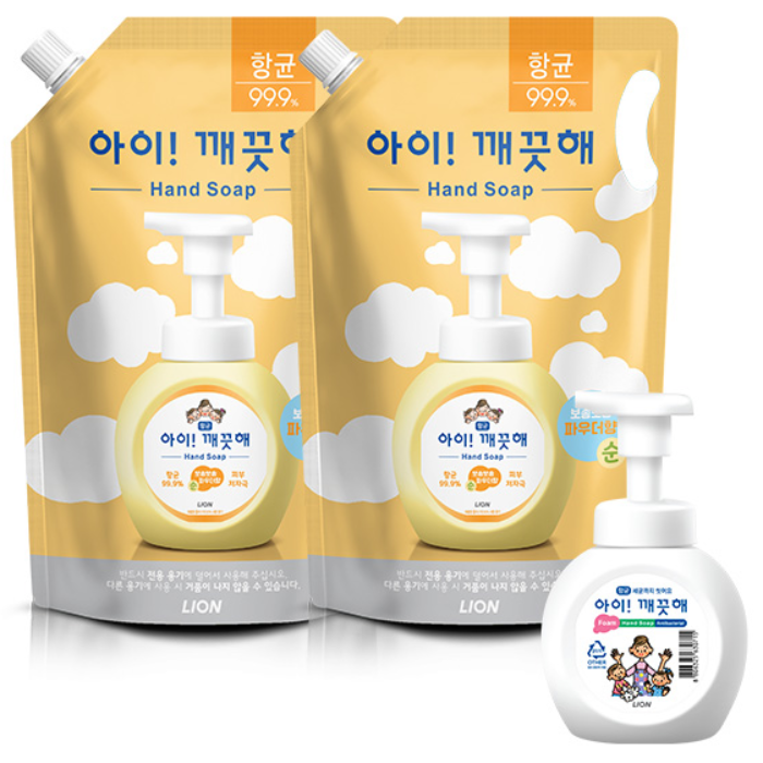 아이깨끗해 순 리필 1.8L x 2개 + 250ml 공용기 x 1개, 1개 19,900원