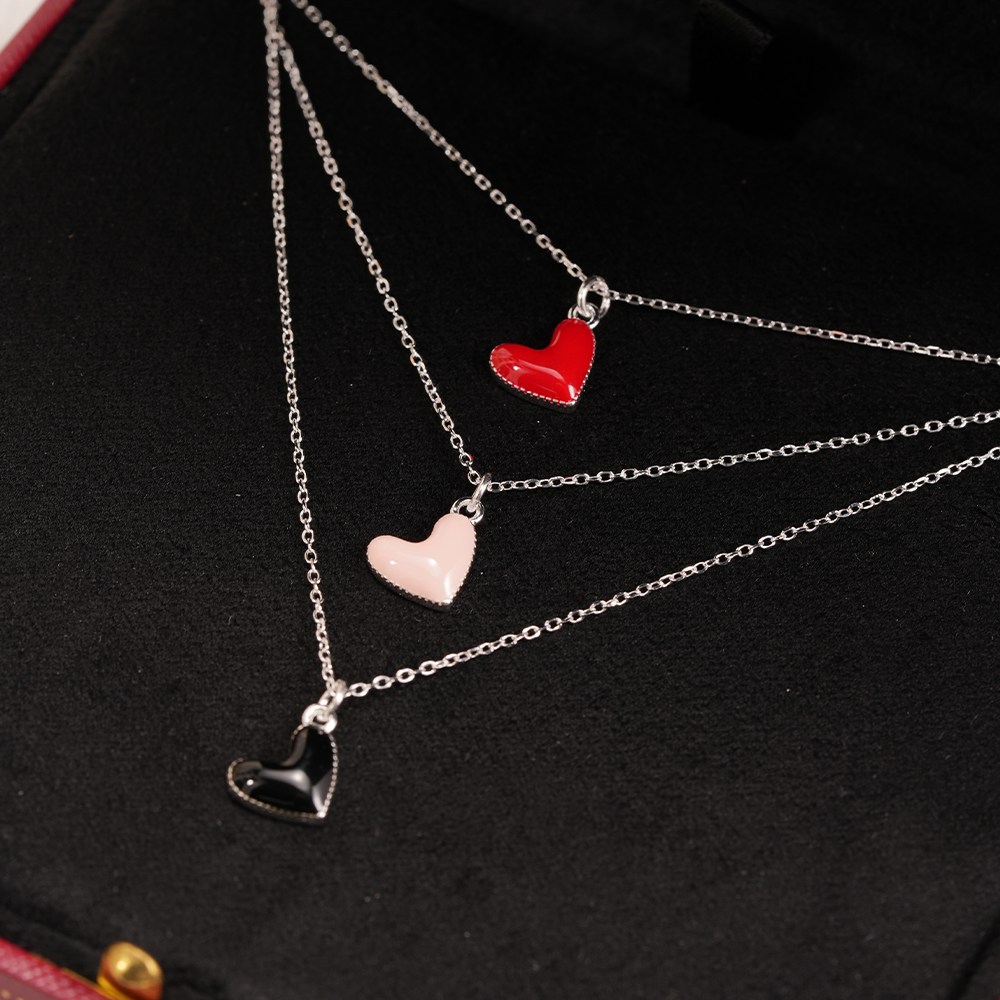 오누이디스플레이 925 실버 컬러 하트 팬던트 체인목걸이 여성용 데일리 감성 주얼리 38,900원