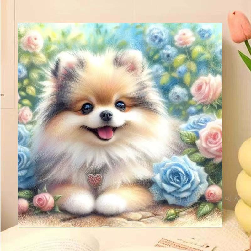 보석십자수 액자 캔버스 일체형 귀여운 캐릭터 동물 50x50cm 풍수 인테리어 원형비즈 DIY 키트 풍수 집들이 선물 24,800원