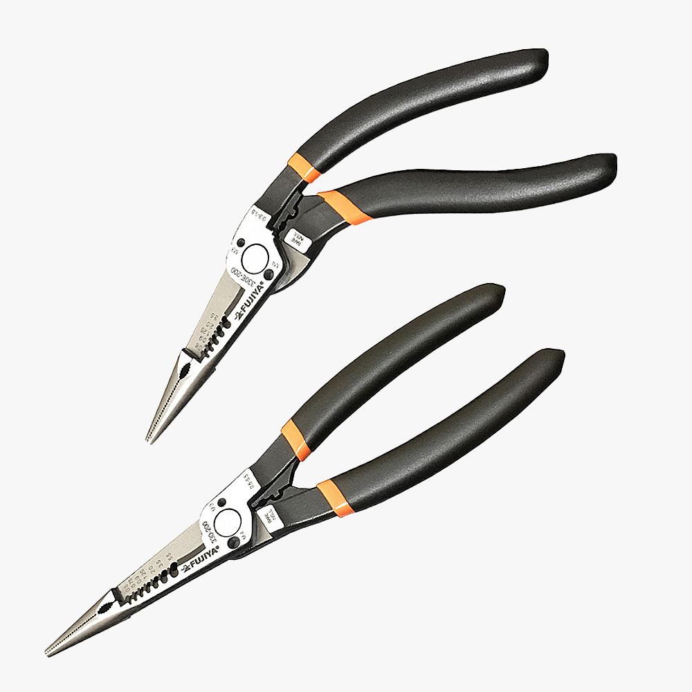 후지야 메카닉 플라이어(직선형/곡선형) 330-200/330E-200 펜치 니빠 케이블컷팅 롱노즈 215mm/185mm, 1개 75,050원
