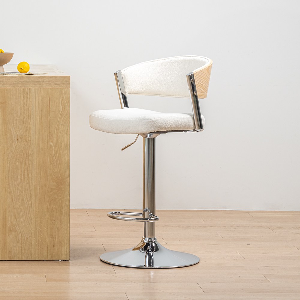 모노 홈바의자 회전 원목 패브릭 높은 아일랜드 바 체어 80,000원