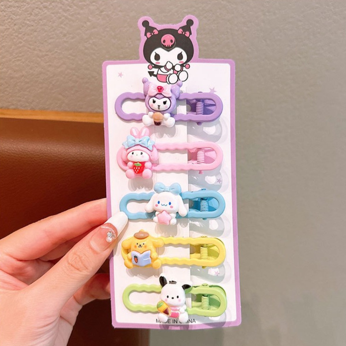 산리오 헤어핀 머리핀 5종 세트 9,900원