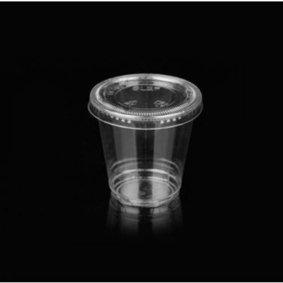 [더착한팩] 일회용 투명 플라스틱 PET 시음 컵 소스 용기 통 3온스+F62리드 (뚜껑포함), 소스컵3온스+F62리드(100개세트) 11,900원