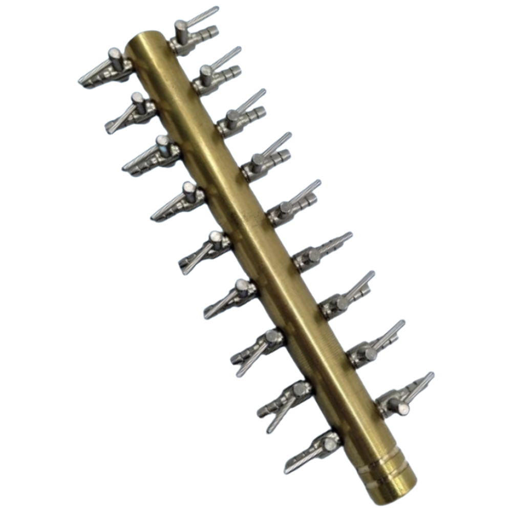 황동 에어 분배기 국산 고급 동 분지 4 6 8 10 12 14 16 18 20분지  4mm호스 산소조절 49,900원